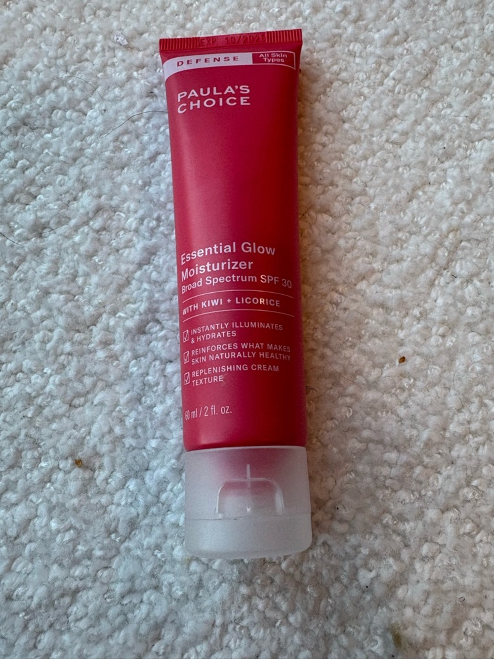 Paula's Choice Essential Glow Moisturizer Tube in Red and Clear